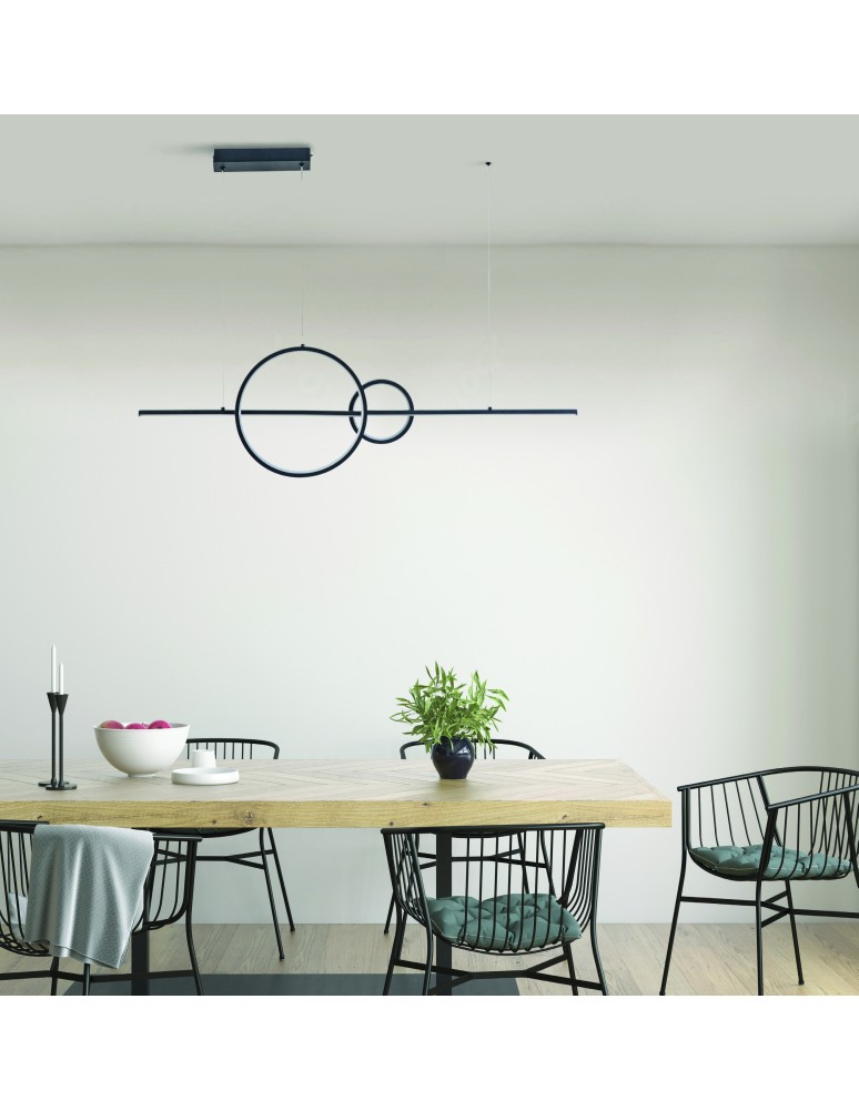 Pendant lamps over desk - Azzardo SARA 3-STEP DIMM BK Pendant Dimmable 3-Stage Plain Wall Switch AZ5259 - product kolory-swiatla.pl 2