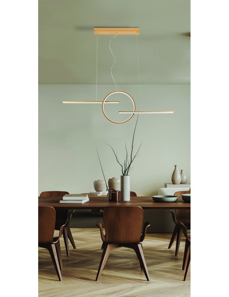 Pendant lamps over the island - Azzardo LAUREN 3-STEP DIMM GO Pendant Dimmable 3-Stage Plain Wall Switch AZ5258 - product kolory-swiatla.pl 2