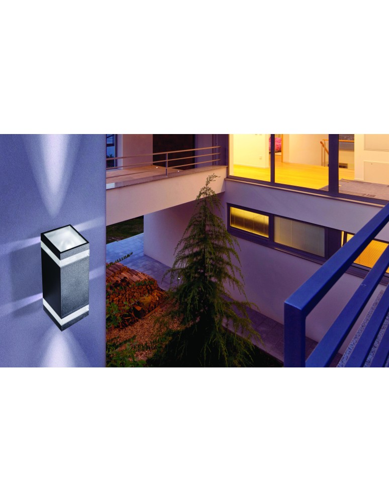 Outdoor wall lamps - Azzardo JASON 2 SQ WALL IP65 DGR Outdoor wall lamp AZ5224. - product kolory-swiatla.pl 2
