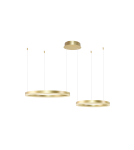 Pendant lamps circles - Azzardo HALO PENDANT 80+60 CCT GO + REMOTE CONTROL Pendant with Remote Control Functions Dimming and Light Color Change AZ4979 - product 1