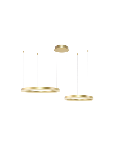 Azzardo HALO PENDANT 80+60 CCT GO + REMOTE CONTROL Pendant with Remote Control Functions Dimming and Light Color Change...