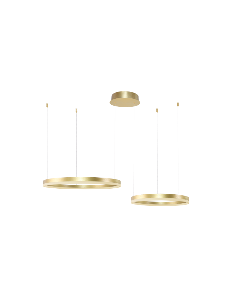 Pendant lamps circles - Azzardo HALO PENDANT 80+60 CCT GO + REMOTE CONTROL Pendant with Remote Control Functions Dimming and Light Color Change AZ4979 - product kolory-swiatla.pl 1