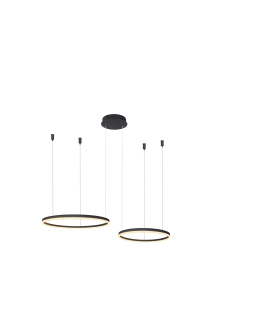 Azzardo HALO PENDANT 80+60 CCT BK + REMOTE CONTROL Wisząca z Pilotem Funkcje Ściemniania i Zmiany Barwy Światła AZ4978