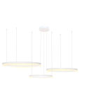 Pendant lamps circles - Azzardo HALO PENDANT 100+80+60 CCT WH + REMOTE CONTROL Pendant with Remote Control Functions Dimming and Light Color Change AZ49 - product 1