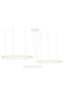 Azzardo HALO PENDANT 100+80+60 CCT WH + REMOTE CONTROL Pendant with Remote Control Functions Dimming and Light Color...