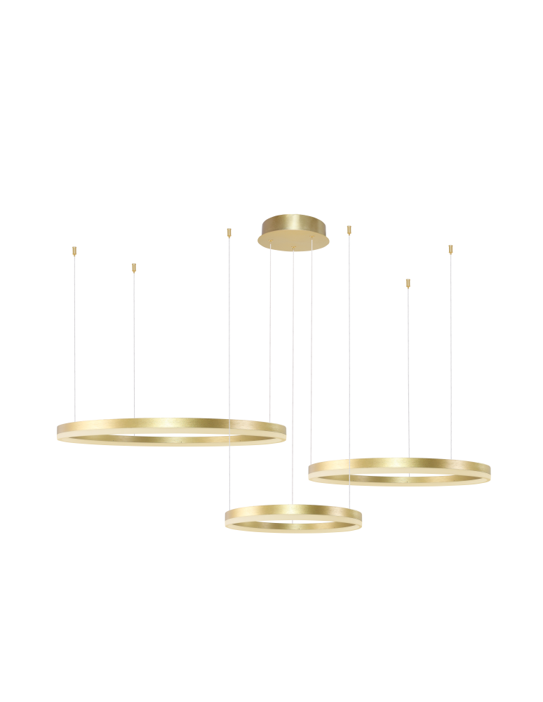 Pendant lamps circles - Azzardo HALO PENDANT 100+80+60 CCT GO + REMOTE CONTROL Pendant with Remote Control Functions Dimming and Light Color Change AZ49 - product kolory-swiatla.pl 1
