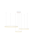 Pendant lamps circles - Azzardo HALO PENDANT 80+60+40 CCT WH + REMOTE CONTROL Pendant with Remote Control Functions Dimming and Light Color Change AZ497 - product 1