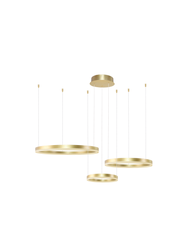 Azzardo HALO PENDANT 80+60+40 CCT GO + REMOTE CONTROL Pendant with Remote Control Functions Dimming and Light Color Change...