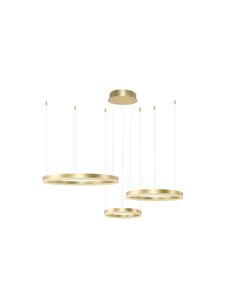 Pendant lamps circles - Azzardo HALO PENDANT 80+60+40 CCT GO + REMOTE CONTROL Pendant with Remote Control Functions Dimming and Light Color Change AZ497 - product kolory-swiatla.pl 1