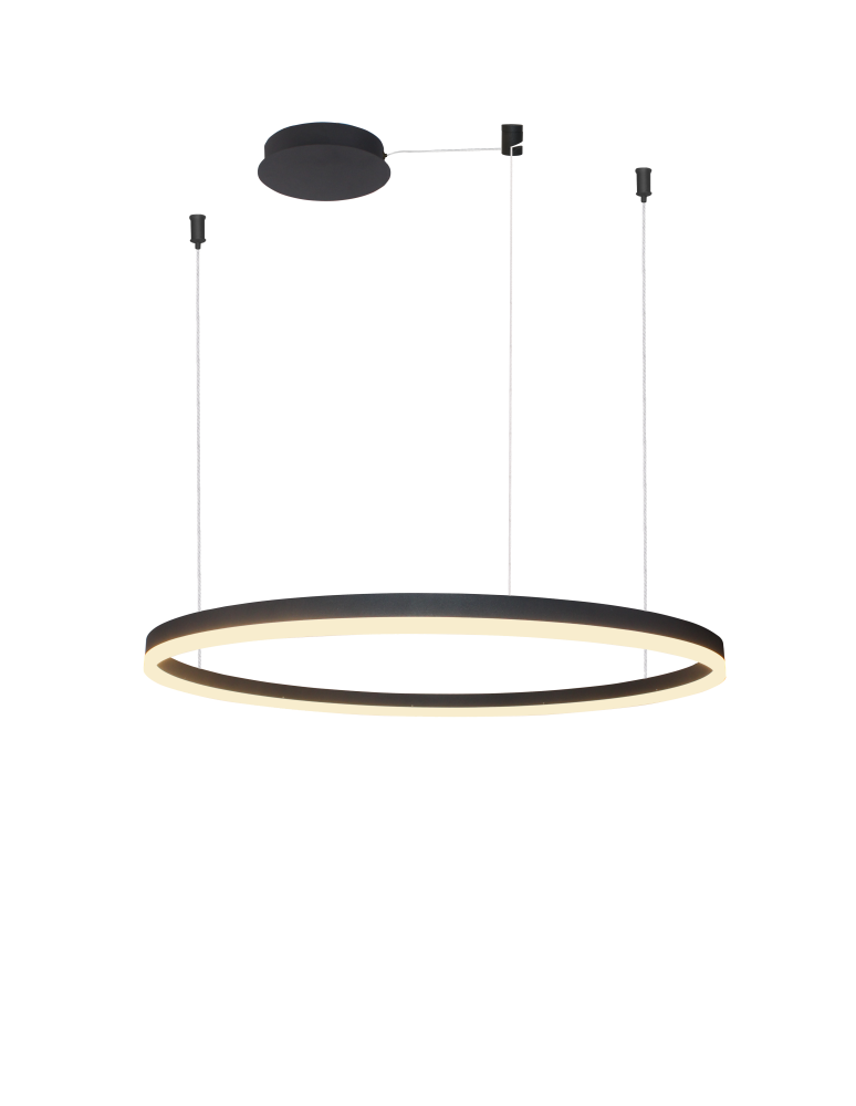 Pendant lamps circles - Azzardo HALO PENDANT 100 BK Pendant Lamp AZ4963. - product kolory-swiatla.pl 1