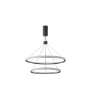 Pendant lamps circles - Azzardo DIEGO 60+40 3000K DIMM BK Pendant with Dimmable AZ5111 - product 1