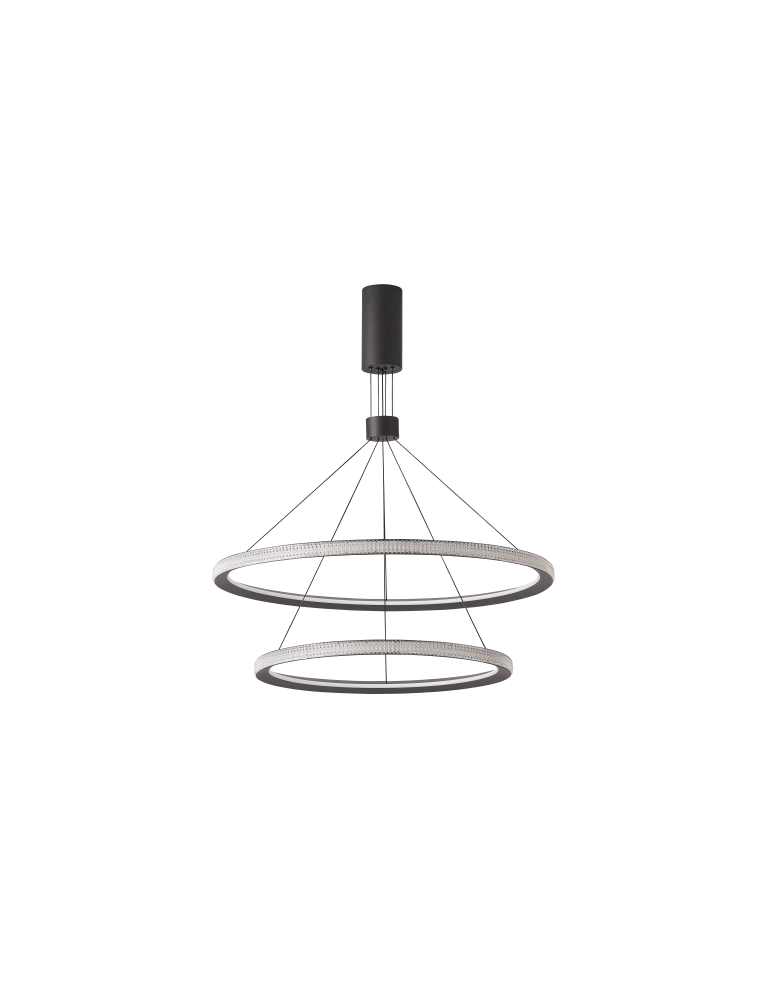 Pendant lamps circles - Azzardo DIEGO 60+40 3000K DIMM BK Pendant with Dimmable AZ5111 - product kolory-swiatla.pl 1