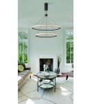 Pendant lamps circles - Azzardo DIEGO 60+40 3000K DIMM BK Pendant with Dimmable AZ5111 - product 2