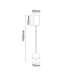 Single pendant lamps - Orlicki Design Bolicina Gold + Transparent OR85099 - product 4