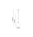 Pendant lamps spheres - Orlicki Design Ero I Cromo C White Opal + Chrome OR84986 - product 3