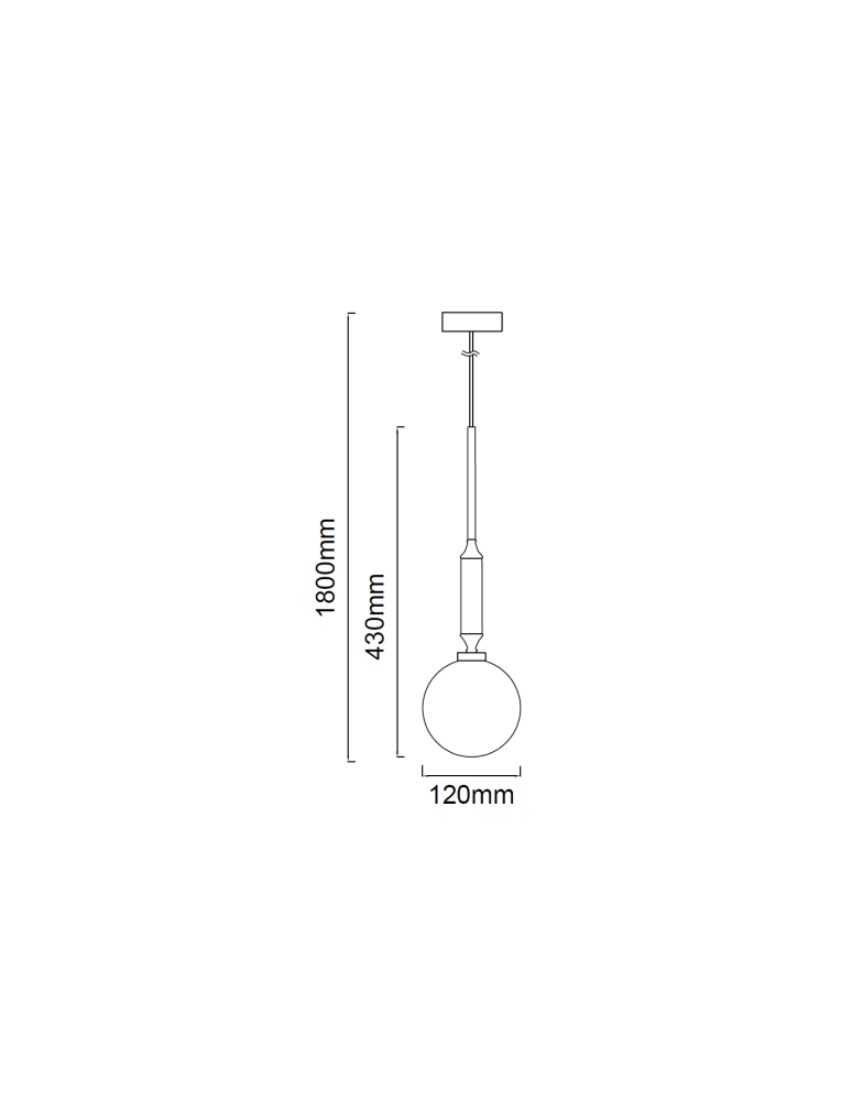 Pendant lamps spheres - Orlicki Design Ero I Cromo C White Opal + Chrome OR84986 - product kolory-swiatla.pl 3