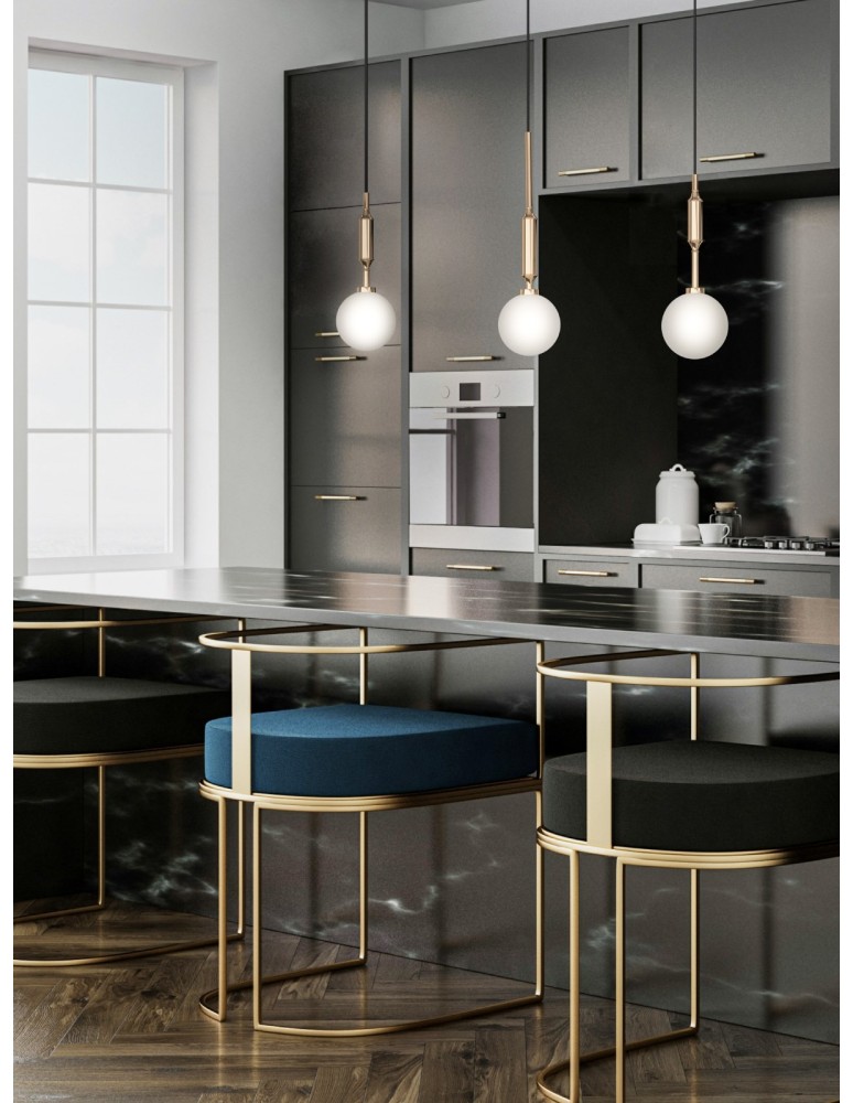 Pendant lamps spheres - Orlicki Design Ero I Gold B Gold + White Opal OR85006 - product kolory-swiatla.pl 4