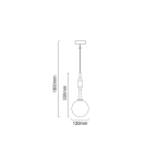 Pendant lamps spheres - Orlicki Design Ero I Nero B White Opal + Matte Black OR85037 - product 4