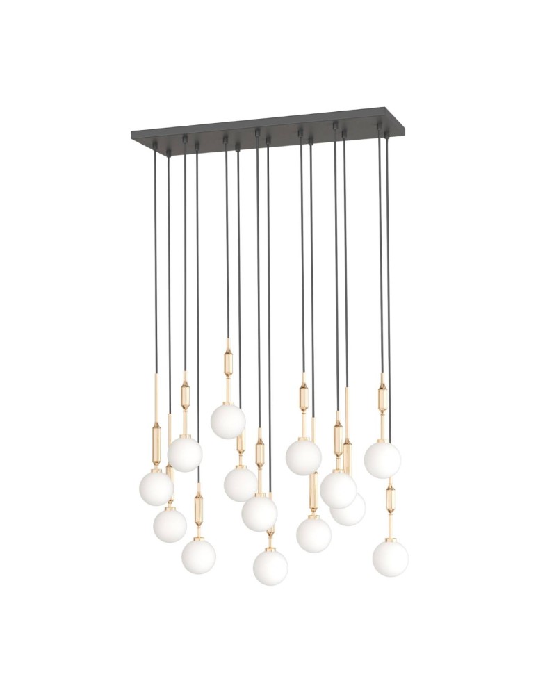 Pendant lamps over the island - Orlicki Design Ero XIV Gold 80x25 Gold + White Opal OR85488 - product kolory-swiatla.pl 1