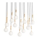 Pendant lamps over the island - Orlicki Design Ero XIV Gold 80x25 Gold + White Opal OR85488 - product 3