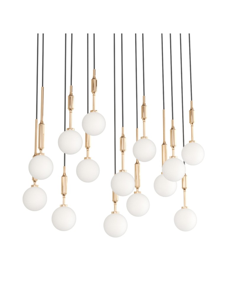 Pendant lamps over the island - Orlicki Design Ero XIV Gold 80x25 Gold + White Opal OR85488 - product kolory-swiatla.pl 3