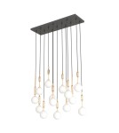 Pendant lamps over the island - Orlicki Design Ero XIV Gold 80x25 Gold + White Opal OR85488 - product 4