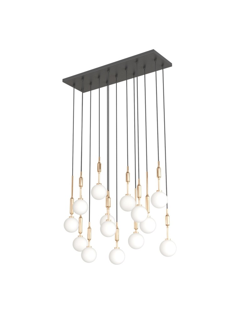 Pendant lamps over the island - Orlicki Design Ero XIV Gold 80x25 Gold + White Opal OR85488 - product kolory-swiatla.pl 4