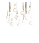 Pendant lamps over the island - Orlicki Design Ero XIV Gold 80x25 Gold + White Opal OR85488 - product 5