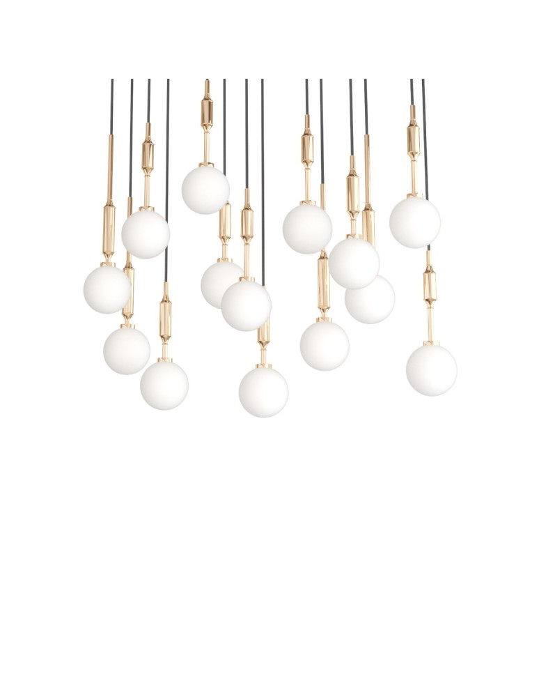 Pendant lamps over the island - Orlicki Design Ero XIV Gold 80x25 Gold + White Opal OR85488 - product kolory-swiatla.pl 5