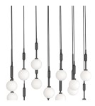 Pendant lamps spheres - Orlicki Design Ero XIV Nero 80x25 White Opal + Black OR85495 - product 3