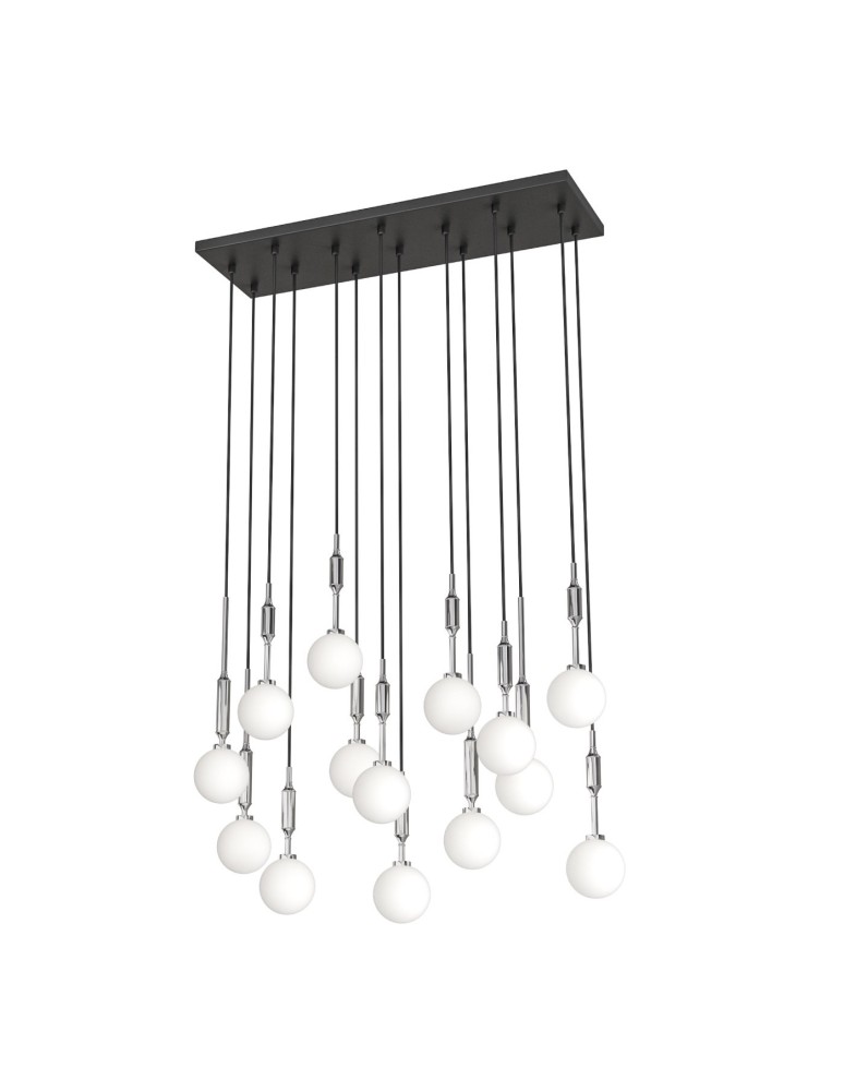 Pendant lamps spheres - Orlicki Design Ero XIV Cromo 80x25 White Opal + Chrome OR85471 - product kolory-swiatla.pl 2