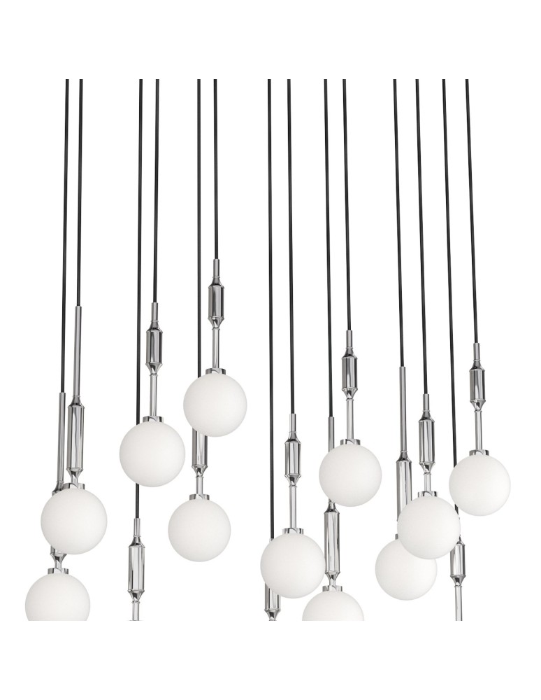 Pendant lamps spheres - Orlicki Design Ero XIV Cromo 80x25 White Opal + Chrome OR85471 - product kolory-swiatla.pl 3