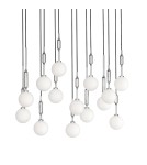 Pendant lamps spheres - Orlicki Design Ero XIV Cromo 80x25 White Opal + Chrome OR85471 - product 5