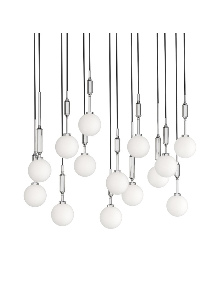 Pendant lamps spheres - Orlicki Design Ero XIV Cromo 80x25 White Opal + Chrome OR85471 - product kolory-swiatla.pl 5