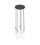 Pendant lamps spheres - Orlicki Design Ero VIII Cromo 40 White Opal + Chrome OR85327 - product 3