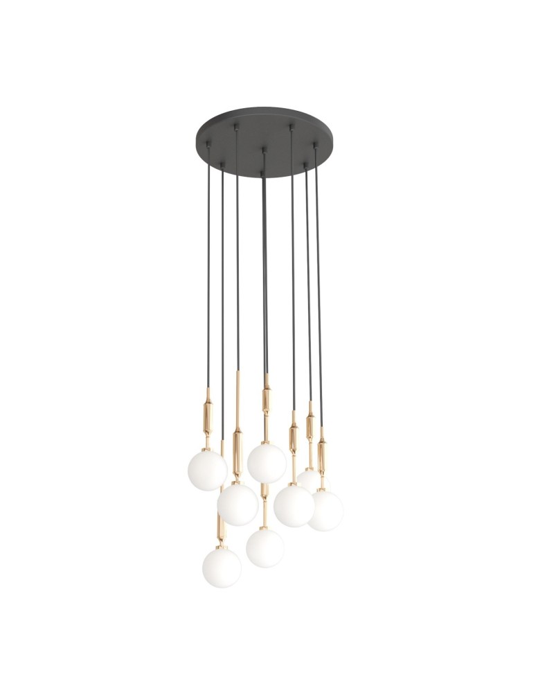 Pendant lamps spheres - Orlicki Design Ero VIII Gold 40 Gold + White Opal OR85334 - product kolory-swiatla.pl 1