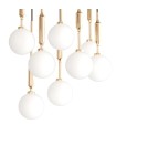 Pendant lamps spheres - Orlicki Design Ero VIII Gold 40 Gold + White Opal OR85334 - product 2