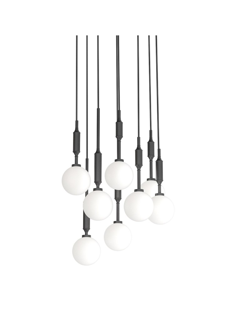 Pendant lamps spheres - Orlicki Design Ero VIII Nero 40 White Opal + Black OR85341 - product kolory-swiatla.pl 2