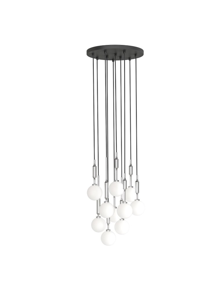 Pendant lamps spheres - Orlicki Design Ero X Cromo 40 White Opal + Chrome OR85358 - product kolory-swiatla.pl 1