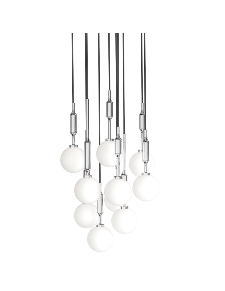 Pendant lamps spheres - Orlicki Design Ero X Cromo 40 White Opal + Chrome OR85358 - product kolory-swiatla.pl 2