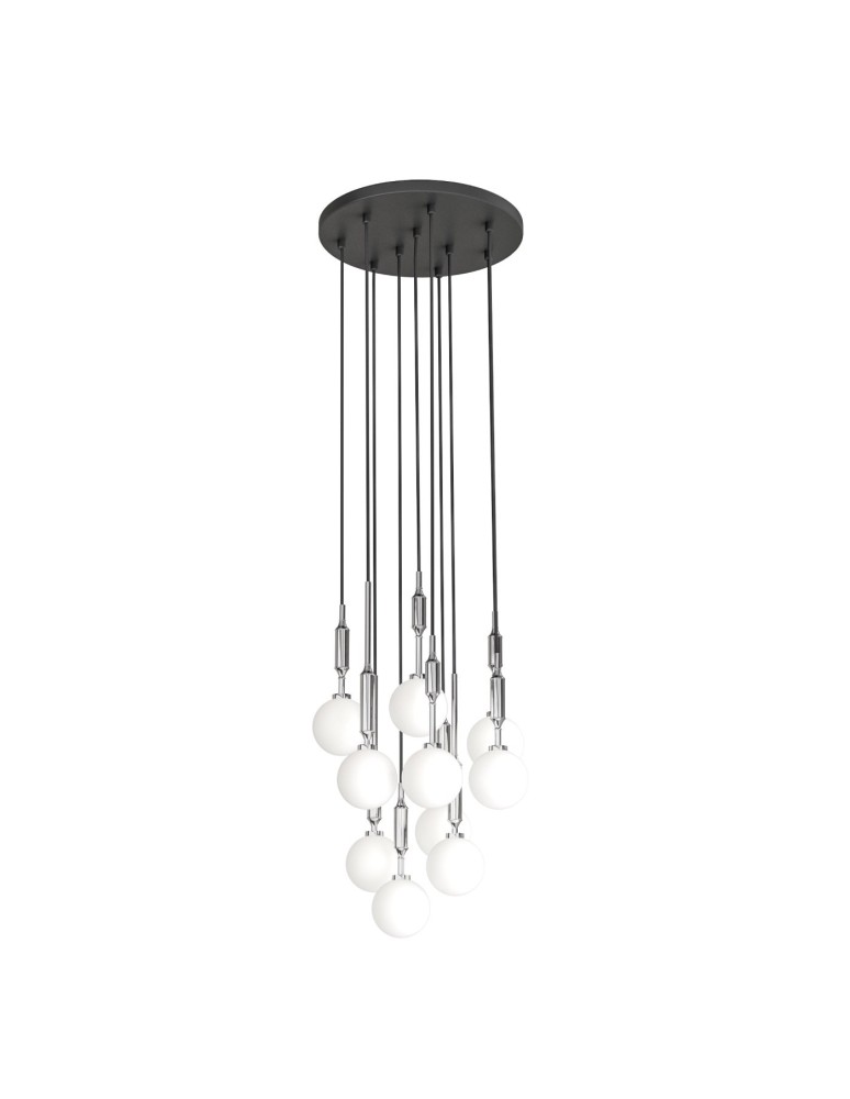Pendant lamps spheres - Orlicki Design Ero X Cromo 40 White Opal + Chrome OR85358 - product kolory-swiatla.pl 3