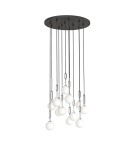 Pendant lamps spheres - Orlicki Design Ero XII Cromo 60 White Opal + Chrome OR85389 - product 1