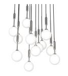 Pendant lamps spheres - Orlicki Design Ero XII Cromo 60 White Opal + Chrome OR85389 - product 2