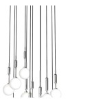 Pendant lamps spheres - Orlicki Design Ero XII Cromo 60 White Opal + Chrome OR85389 - product 4