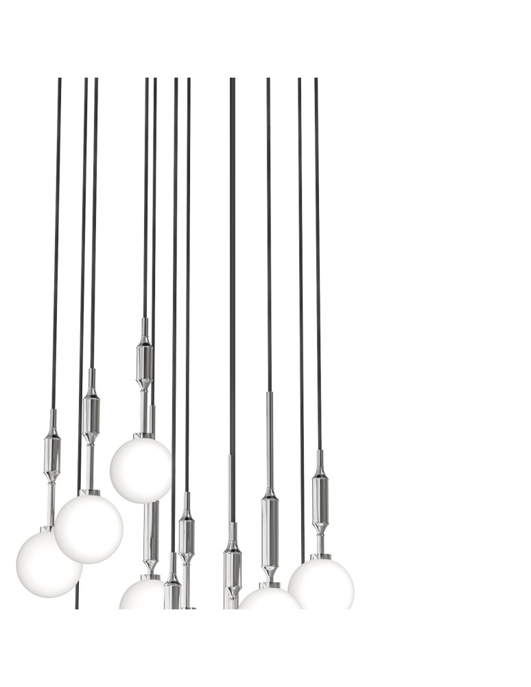 Pendant lamps spheres - Orlicki Design Ero XII Cromo 60 White Opal + Chrome OR85389 - product kolory-swiatla.pl 4