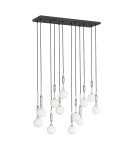 Pendant lamps spheres - Orlicki Design Ero XII Cromo 80x25 White Opal + Chrome OR85440 - product 1