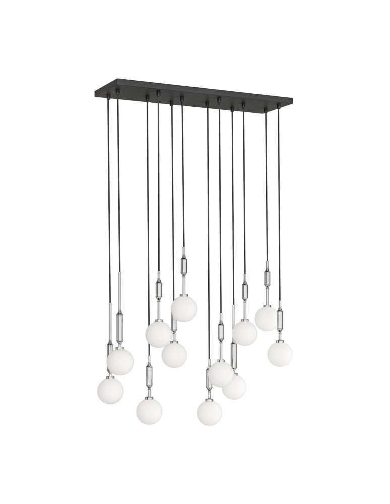 Pendant lamps spheres - Orlicki Design Ero XII Cromo 80x25 White Opal + Chrome OR85440 - product kolory-swiatla.pl 1