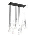 Pendant lamps spheres - Orlicki Design Ero XII Cromo 80x25 White Opal + Chrome OR85440 - product 2