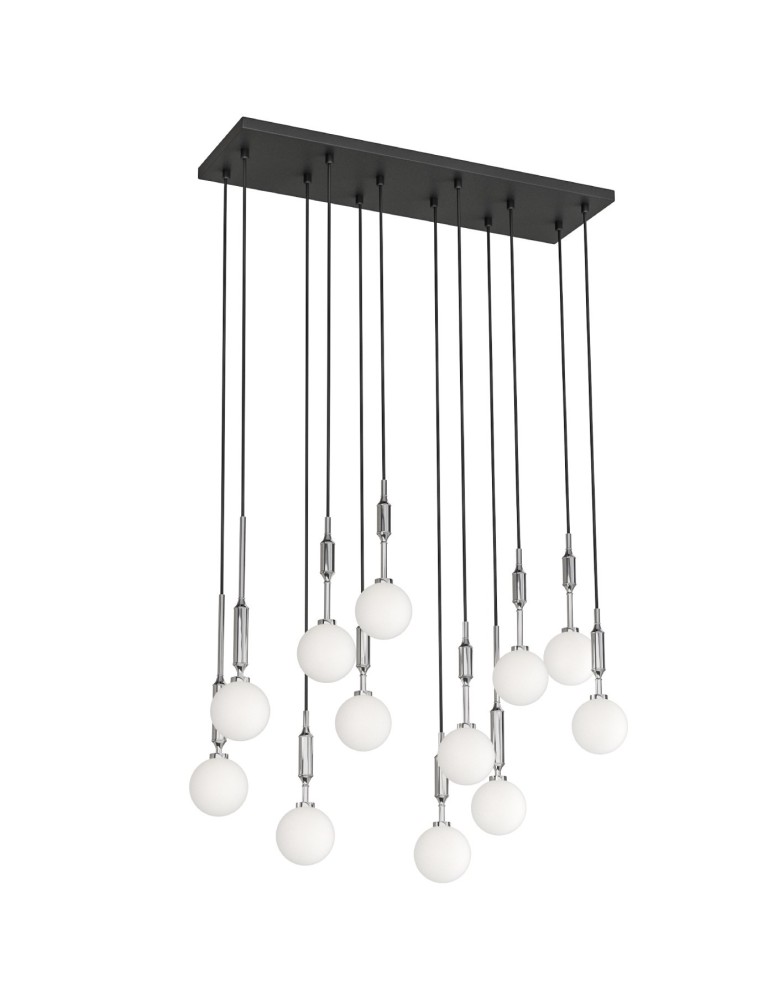 Pendant lamps spheres - Orlicki Design Ero XII Cromo 80x25 White Opal + Chrome OR85440 - product kolory-swiatla.pl 2