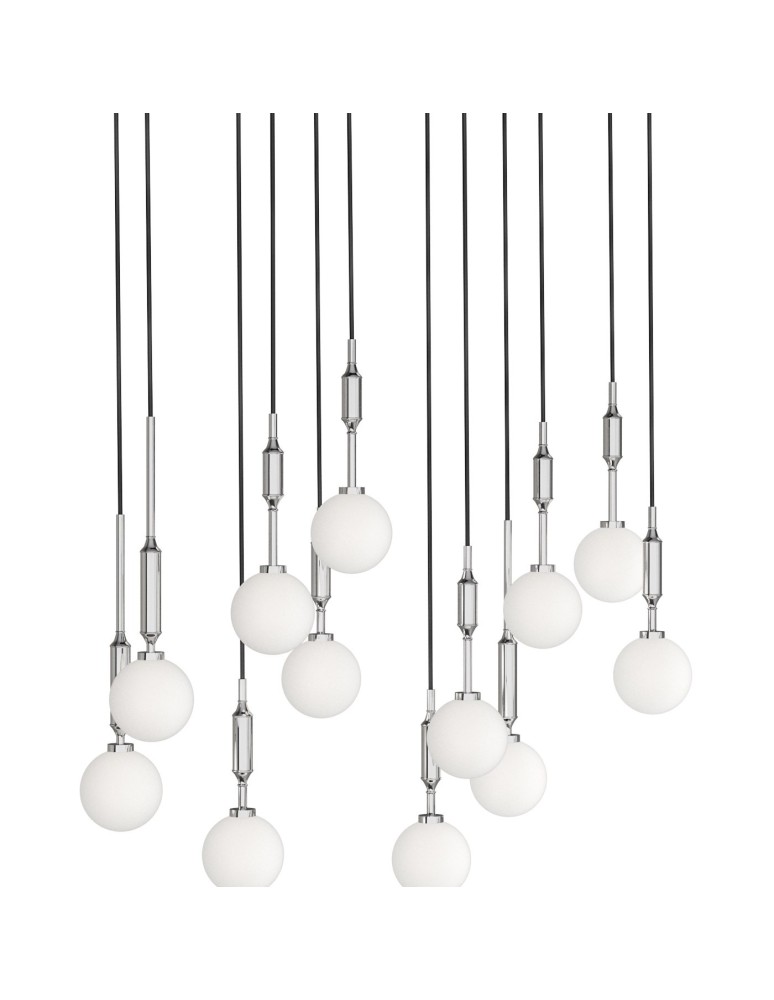 Pendant lamps spheres - Orlicki Design Ero XII Cromo 80x25 White Opal + Chrome OR85440 - product kolory-swiatla.pl 3